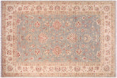 handmade Traditional Kafkaz Gray Beige Hand Knotted RECTANGLE 100% WOOL area rug 7x11