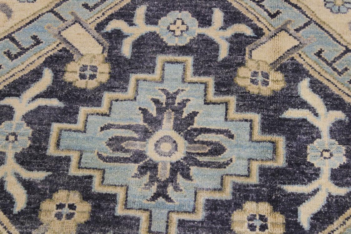 handmade Traditional Kafkaz Drk. Gray Ivory Hand Knotted RECTANGLE 100% WOOL area rug 12 x 14