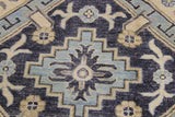 handmade Traditional Kafkaz Drk. Gray Ivory Hand Knotted RECTANGLE 100% WOOL area rug 12 x 14