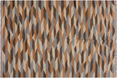 handmade Modern Kilim Ivory Gray Hand-Woven RECTANGLE 100% WOOL area rug 5x7