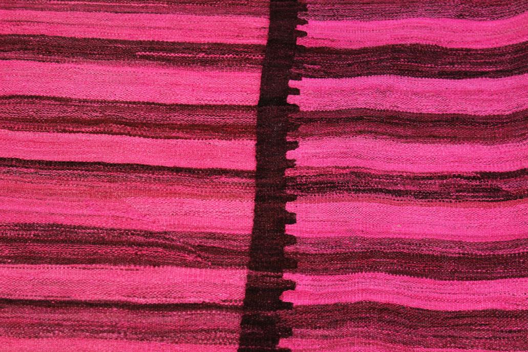 Flat Weave Kilim, Antique, Navaho, Vintage, Handmade, Modern Kilim Pink Brown Hand-Woven Rectangle 100% Wool Area Rug 6 x 9