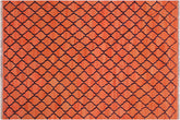 handmade Modern Kilim Orange Blue Hand-Woven RECTANGLE 100% WOOL area rug 5 x 7
