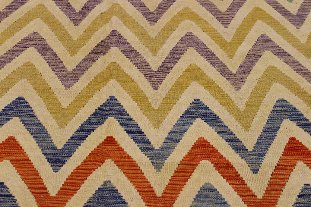 Flat Weave Kilim, Antique, Navaho, Vintage, Handmade, Modern Kilim Ivory Black Hand-Woven Rectangle 100% Wool Area Rug 9 x 11