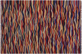 handmade Modern Kilim Blue Red Hand-Woven RECTANGLE 100% WOOL area rug 5x7