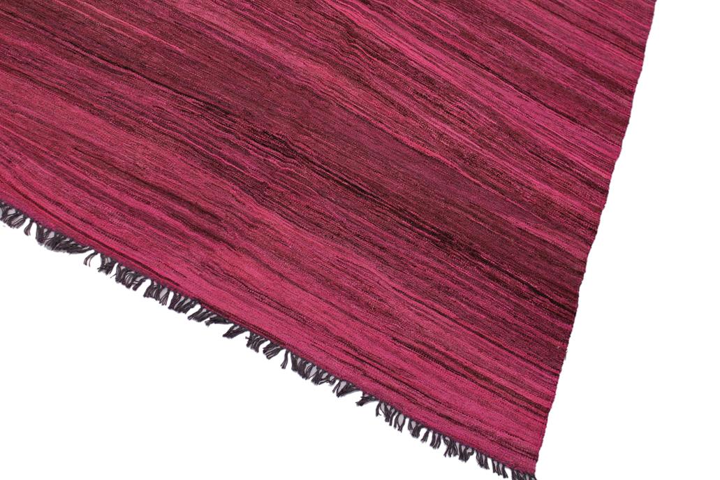 Flat Weave Kilim, Antique, Navaho, Vintage, Handmade, Modern Kilim Pink Brown Hand-Woven Rectangle 100% Wool Area Rug 6 x 8
