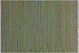 Modern Turkish Kilim Burt Hand-Woven Wool Rug - 4'0'' x 5'4''