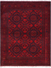 handmade Tribal Biljik Khal Mohammadi Red Blue Hand Knotted RECTANGLE 100% WOOL area rug 5x7