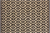 handmade Modern Kilim Black Ivory Hand-Woven RECTANGLE 100% WOOL area rug 6 x 8