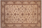 handmade Transitional Kafkaz Tan Lt. Tan Hand Knotted RECTANGLE 100% WOOL area rug 10' x 13'