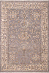 handmade Traditional Kafkaz Gray Beige Hand Knotted RECTANGLE 100% WOOL area rug 6X9