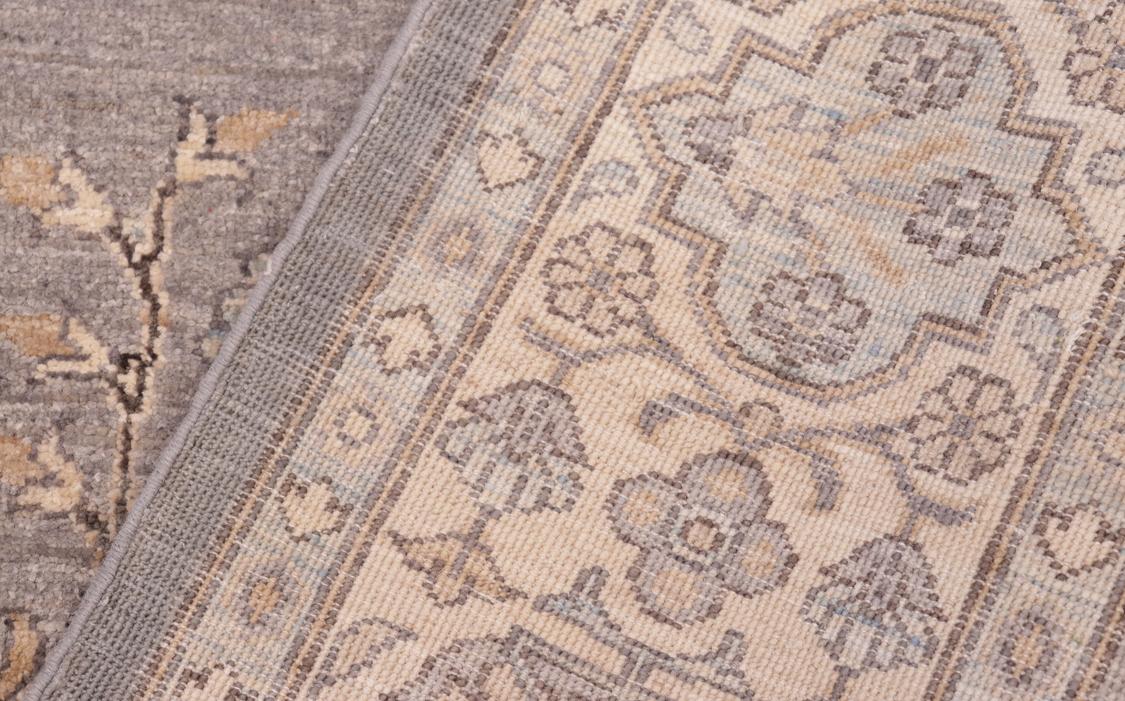 handmade Traditional Kafkaz Gray Beige Hand Knotted RECTANGLE 100% WOOL area rug 6 x 9