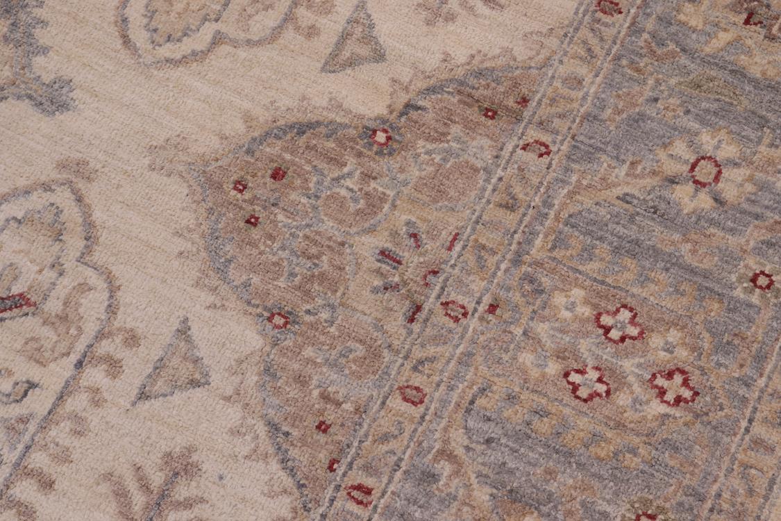 handmade Traditional Kafkaz Ivory Gray Hand Knotted RECTANGLE 100% WOOL area rug 6 x 7