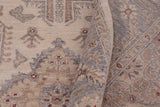 handmade Traditional Kafkaz Ivory Gray Hand Knotted RECTANGLE 100% WOOL area rug 6 x 7