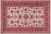 handmade Geometric Super Kazak Beige Red Hand Knotted RECTANGLE 100% WOOL area rug 8' x 10'