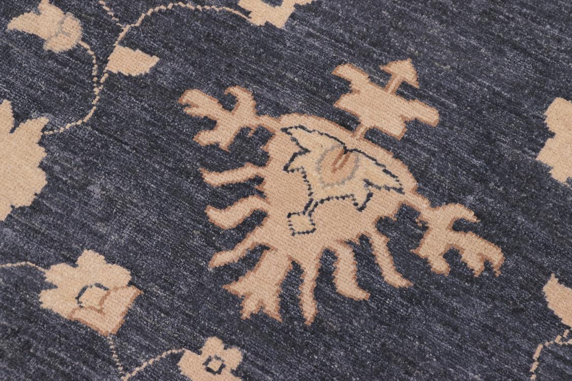 handmade Traditional Kafkaz Bluish Gray Beige Hand Knotted RECTANGLE 100% WOOL area rug 9 x 12