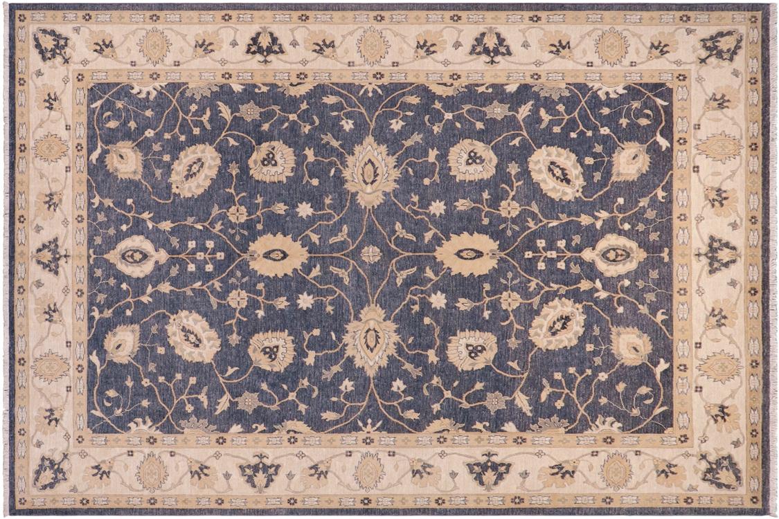 handmade Traditional Kafkaz Drk. Gray Beige Hand Knotted RECTANGLE 100% WOOL area rug 9 x 12