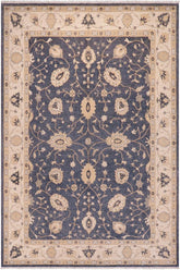 handmade Traditional Kafkaz Drk. Gray Beige Hand Knotted RECTANGLE 100% WOOL area rug 9X12