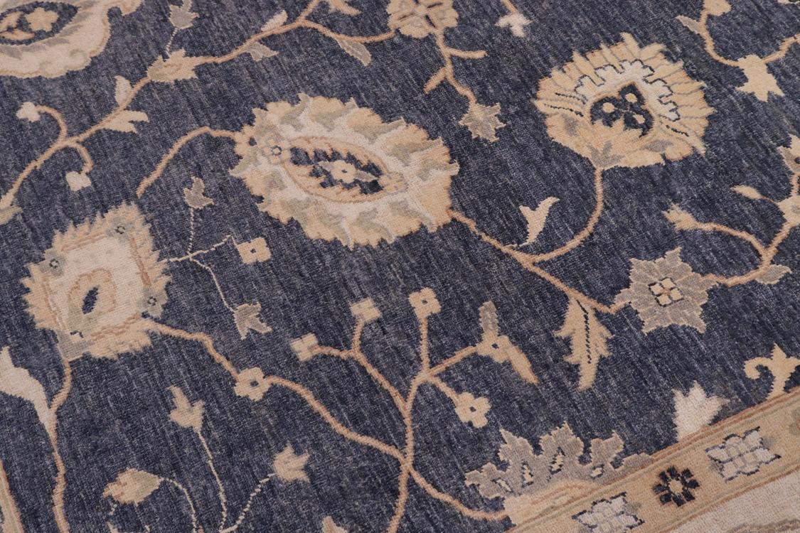 handmade Traditional Kafkaz Drk. Gray Beige Hand Knotted RECTANGLE 100% WOOL area rug 9 x 12