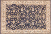 handmade Transitional Kafkaz Drk. Gray Ivory Hand Knotted RECTANGLE 100% WOOL area rug 10' x 14'