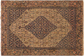 handmade Traditional Antique Antique Tan Blue Hand Knotted RECTANGLE 100% WOOL area rug 4x6