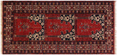 handmade Traditional Antique Antique Rust Blue Hand Knotted Runner 100% WOOL area rug 4x7