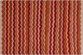 handmade Modern Kilim Rust Beige Hand-Woven RECTANGLE 100% WOOL area rug 5 x 6