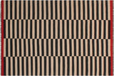 Flat Weave Kilim, Antique, Navaho, Vintage, Handmade, Modern Kilim Beige Black Hand-Woven Rectangle 100% Wool Area Rug 6 x 8