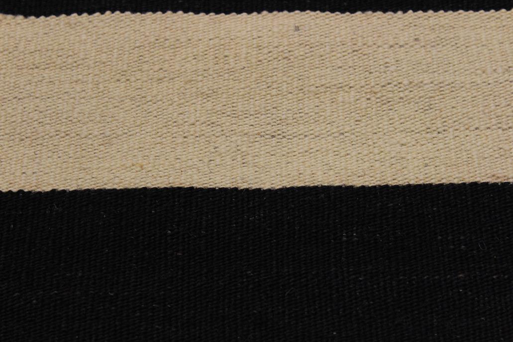 Flat Weave Kilim, Antique, Navaho, Vintage, Handmade, Modern Kilim Ivory Black Hand-Woven Rectangle 100% Wool Area Rug 5 x 8