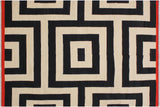 Contemporary Turkish Kilim Silverma Hand-Woven Wool Rug -5'8'' x 8'0''