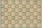 handmade Modern Kafkaz Green Beige Hand Knotted RECTANGLE 100% WOOL area rug 10' x 13'