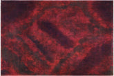 handmade Over Dyed Over Dyed Drk. Red Purple Hand Knotted RECTANGLE 100% WOOL area rug 8' x 10'
