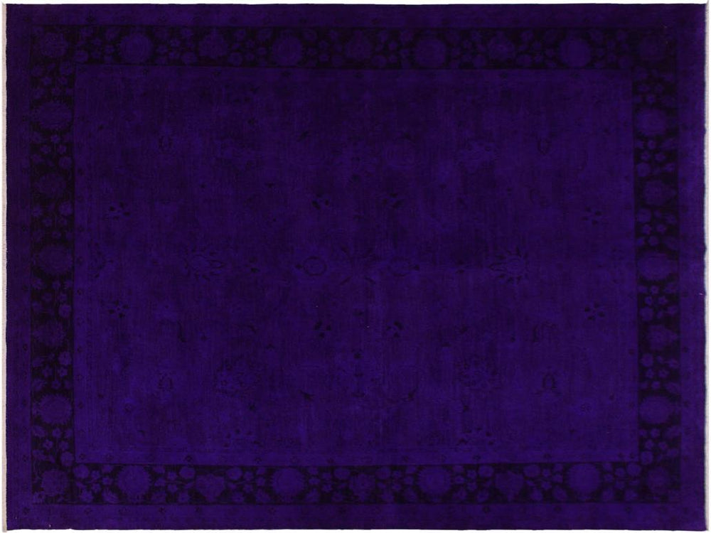 A11712, 710"x 9 8",Over Dyed ,8x10,Blue,PURPLE,Hand-knotted ,Pakistan ,100% Wool ,Rectangle ,652671214561
