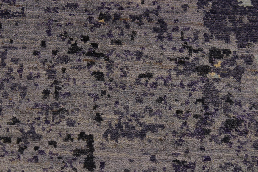 A11715 711"x 8 0"Modern 8x8GreyGREENHand-knotted Pakistan Wool&silk Round 652671214585