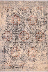 handmade Modern Kafkaz Beige Grey Hand Knotted RECTANGLE 100% WOOL area rug 9X12