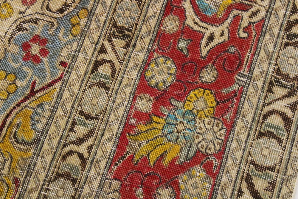 handmade Vintage Hand Painte Blue Red Hand Knotted RECTANGLE 100% WOOL area rug 8X12