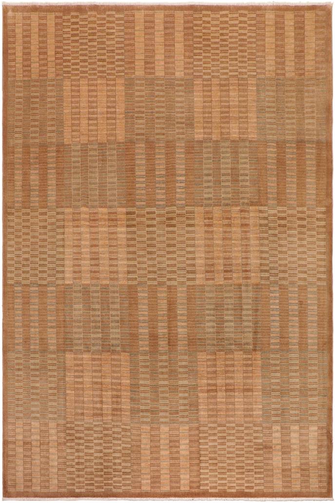 handmade Modern Gabbeh Brown Beige Hand Knotted RECTANGLE 100% WOOL area rug 10 X13