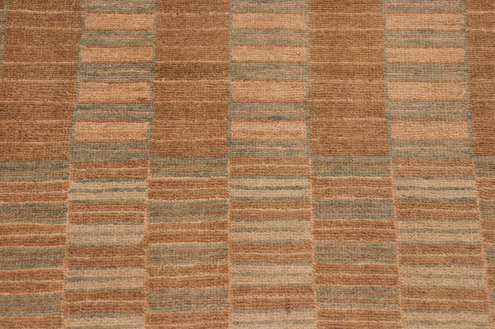 handmade Modern Gabbeh Brown Beige Hand Knotted RECTANGLE 100% WOOL area rug 10 X13