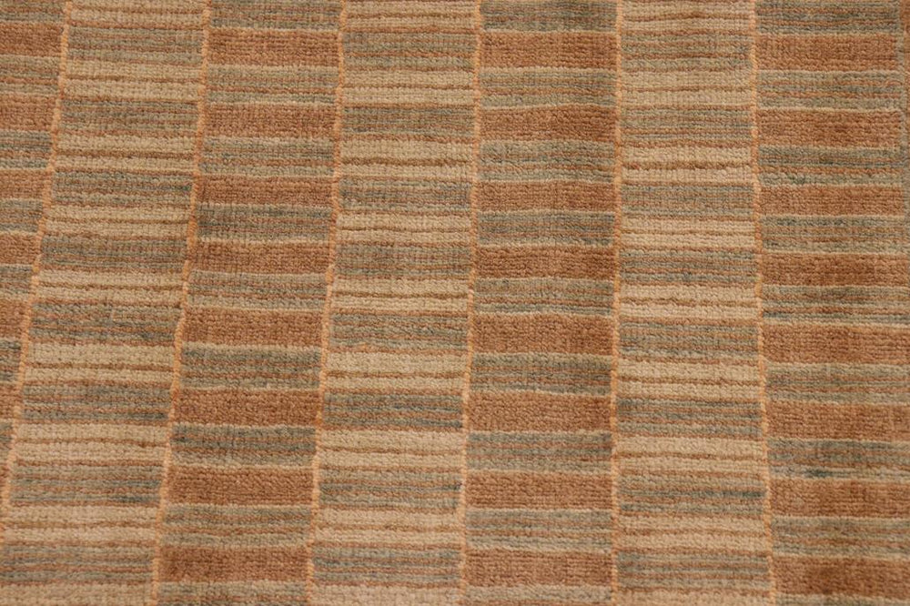 handmade Modern Gabbeh Brown Beige Hand Knotted RECTANGLE 100% WOOL area rug 10 X13