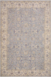 handmade Traditional Kafkaz Grey Ivory Hand Knotted RECTANGLE 100% WOOL area rug 10X14