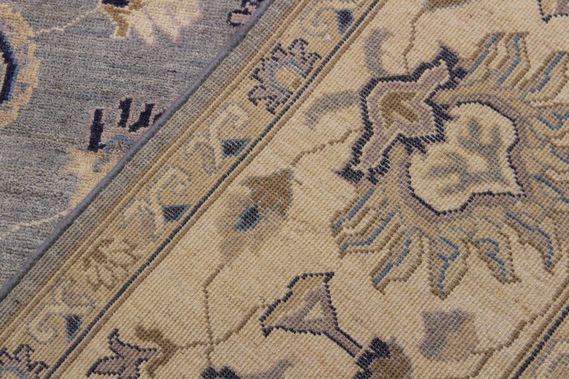 handmade Traditional Kafkaz Grey Ivory Hand Knotted RECTANGLE 100% WOOL area rug 10 x 14