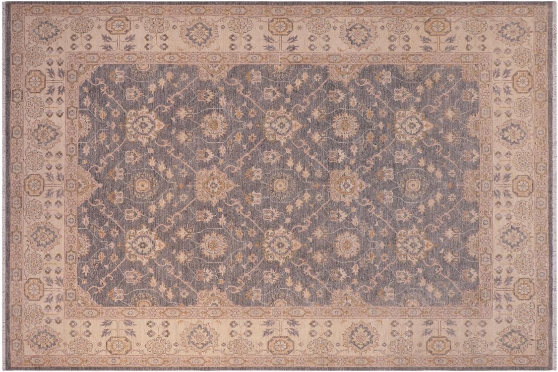 handmade Traditional Kafkaz Grey Beige Hand Knotted RECTANGLE 100% WOOL area rug 8 x 10