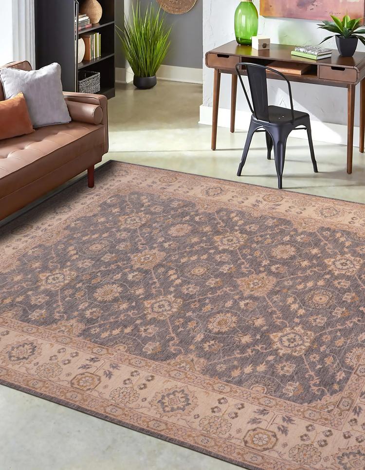 handmade Traditional Kafkaz Grey Beige Hand Knotted RECTANGLE 100% WOOL area rug 8 x 10