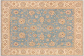handmade Traditional Kafkaz Blue Beige Hand Knotted RECTANGLE 100% WOOL area rug 9x12