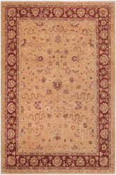 handmade Traditional Kafkaz Gold Red Hand Knotted RECTANGLE 100% WOOL area rug 10X15