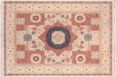 handmade Geometric Mamluk Beige Rust Hand Knotted RECTANGLE 100% WOOL area rug 8 x 10