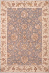 handmade Traditional Kafkaz Grey Beige Hand Knotted RECTANGLE 100% WOOL area rug 6X9