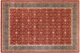 handmade Transitional Kafkaz Red Blue Hand Knotted RECTANGLE 100% WOOL area rug 10' x 14'
