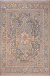 handmade Traditional Kafkaz Gray Lt. Blue Hand Knotted RECTANGLE 100% WOOL area rug 8X10