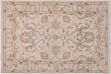 Classic Ziegler Stamm Ivory/Gold Hand-Knotted Wool Rug - 3'0'' x 4'11''