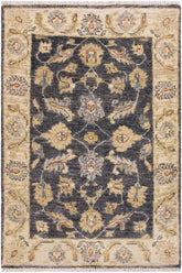 handmade Traditional Kafkaz Grey Ivory Hand Knotted RECTANGLE 100% WOOL area rug 2X3